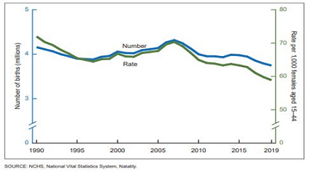Live births and fertility rates